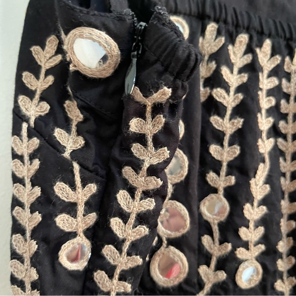 Anthropologie Raga Natasha Black Cotton Mirrored Jumpsuit Size Medium - Picture 10 of 16